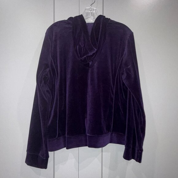 Lauren Ralph Lauren Purple Tracksuit Large Velvet Velour Jacket Pants Set Womens - Picture 8 of 8